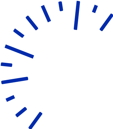 CD4A Wheel icon blue almost complete, transparent background
