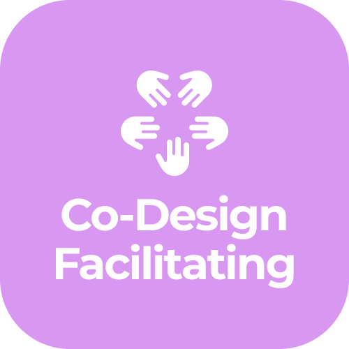 stage-icons-colour-stage8 CD4A Stage Icon in purple colour for Phase 2 Stage 8 - Co-design Facilitating